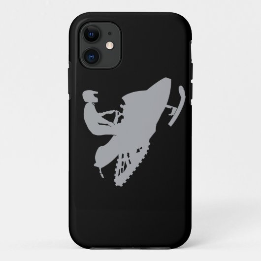 Silver Gray Snowmobiler Case-Mate iPhone Hülle (Rückseite)