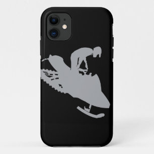 Silver Gray Snowmobiler iPhone 11 Hülle