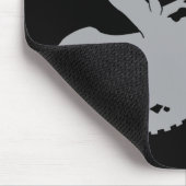 Silver Gray Snowmobiler Mousepad (Ecke)