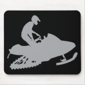 Silver Gray Snowmobiler Mousepad (Vorne)