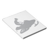 Silver Gray Snowmobiler Notizblock (angewinkelt)