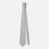 Silver Gray Solid Color Wedding Krawatte (Vorderseite)