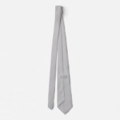 Silver Gray Solid Color Wedding Krawatte (Rückseite)