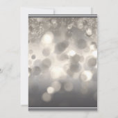 Silver Gray Sparkle Abschluss Graduate Foto Einladung (Rückseite)