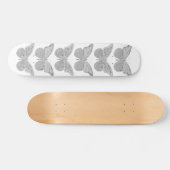 Silver Gray Sparkle Butterfells Skateboard (Horizontal)