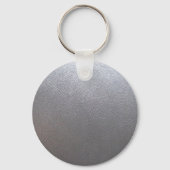 SILVER Gray Sparkle : Lederlook finish Schlüsselanhänger (Vorderseite)