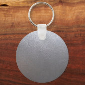 SILVER Gray Sparkle : Lederlook finish Schlüsselanhänger (Vorderseite)