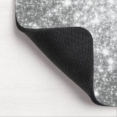 Silver Gray Sparkle Mousepad (Ecke)