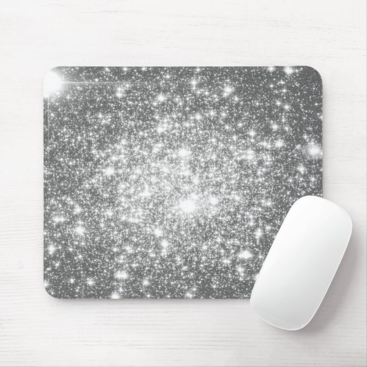 Silver Gray Sparkle Mousepad (Mit Mouse)
