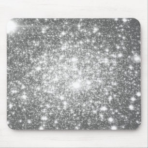 Silver Gray Sparkle Mousepad