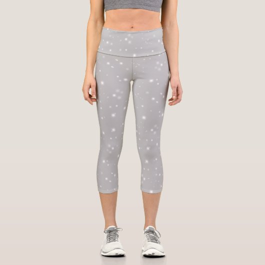 Silver Gray Starlight Capri Leggings (Vorderseite)