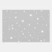 Silver Gray Starlight Geschenkpapier Set (Vorderseite)