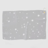 Silver Gray Starlight Muster Golfhandtuch (Horizontal)