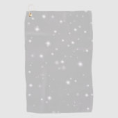 Silver Gray Starlight Muster Golfhandtuch (Vorderseite)