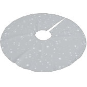 Silver Gray Starlight Polyester Weihnachtsbaumdecke (Schrägansicht)