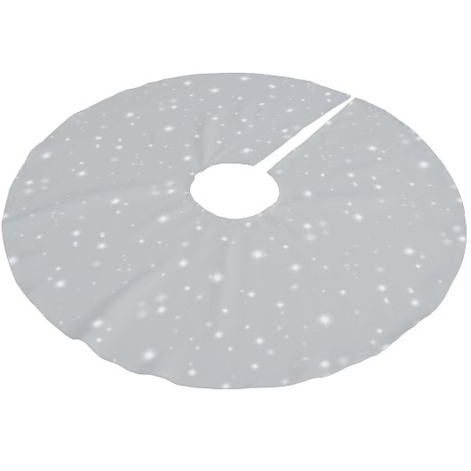 Silver Gray Starlight Polyester Weihnachtsbaumdecke (Schrägansicht)