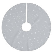 Silver Gray Starlight Polyester Weihnachtsbaumdecke (Vorderseite)