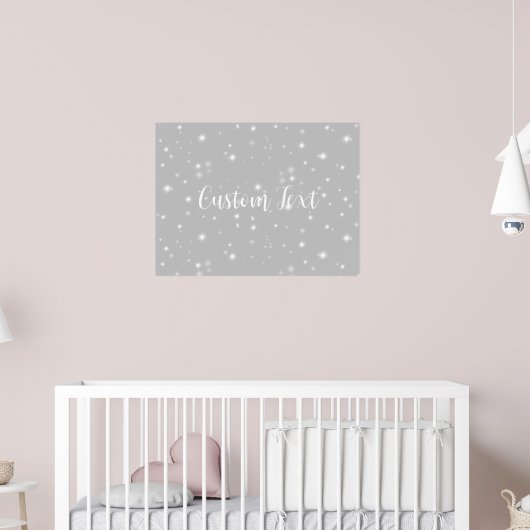 Silver Gray Starlight Poster (Kinderzimmer 2)