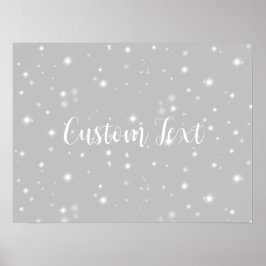 Silver Gray Starlight Poster