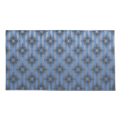 Silver Gray Striped Hollywood Regency Pattern Kissenbezug (Rückseite-Links)