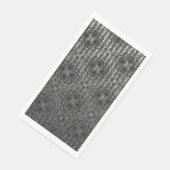 Silver Gray Striped Hollywood Regency Pattern Serviette (Ecke)