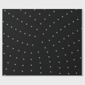 Silver Gray Swarovski Kristalle Black Dots Gemmes Geschenkpapier (Flach)