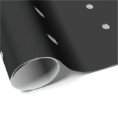 Silver Gray Swarovski Kristalle Black Dots Gemmes Geschenkpapier (Rolleneckpunkt)