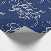 Silver Gray Text Design - Erntedank Geschenkpapier (Ecke)