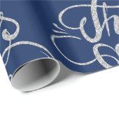 Silver Gray Text Design - Erntedank Geschenkpapier (Rolleneckpunkt)