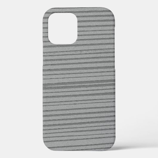 Silver Gray Unique Modern Stripmuster Case-Mate iPhone Hülle (Rückseite)