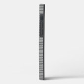 Silver Gray Unique Modern Stripmuster Case-Mate iPhone Hülle (Rückseite / Links)