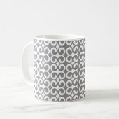 Silver Gray Unique Muster Kaffeetasse (Vorderseite Links)