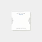 Silver Gray Verziert Mandala Post-it Klebezettel (Vorderseite)