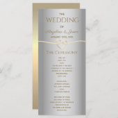 Silver Gray Wedding Programm (Vorne/Hinten)