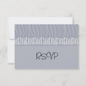 Silver Gray Wedding RSVP (Vorderseite)