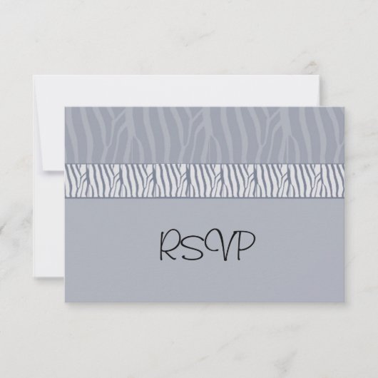 Silver Gray Wedding RSVP (Vorderseite)