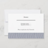 Silver Gray Wedding RSVP Karte (Rückseite)