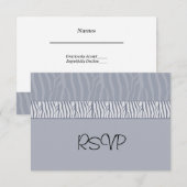 Silver Gray Wedding RSVP Karte (Vorne/Hinten)