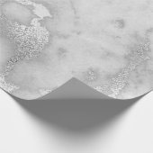 Silver Gray White Marble Metallic monochromatisch Geschenkpapier (Ecke)