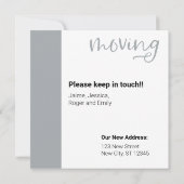 Silver Gray Wir bewegen Dackel Hund in Box Card Dankeskarte (Rückseite)