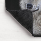 Silver Gray Wolf Wilhelm Tell Mousepad (Ecke)