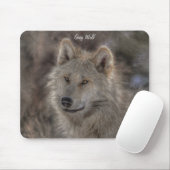 Silver Gray Wolf Wilhelm Tell Mousepad (Mit Mouse)