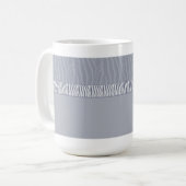 Silver Gray Zebra Fur Print Kaffeetasse (Vorderseite Links)