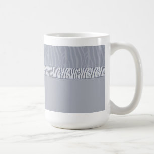Silver Gray Zebra Fur Print Kaffeetasse