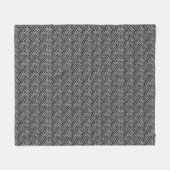 Silver Gray Zebra Stripes Muster Fleecedecke (Vorderseite (Horizontal))