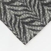 Silver Gray Zebra Stripes Muster Fleecedecke (Ecke)