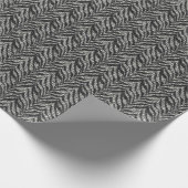Silver Gray Zebra Stripes Muster Geschenkpapier (Ecke)