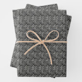 Silver Gray Zebra Stripes Muster Geschenkpapier Set (Beispiel)