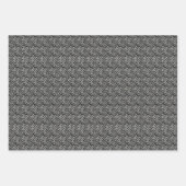 Silver Gray Zebra Stripes Muster Geschenkpapier Set (Vorderseite)