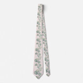 Silver Green Eucalyptus Greenerity Wedding Blush Krawatte (Vorderseite)